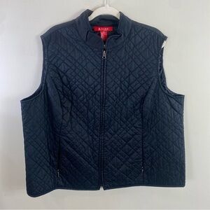 A Line‎ Brand Women’s Lightweight Black Quilted Vest Sz 3X